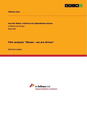 cover image of Film analysis "Nissan--we are driven"